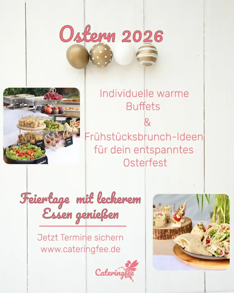 Ein Plakat für Catering zu Ostern 2026